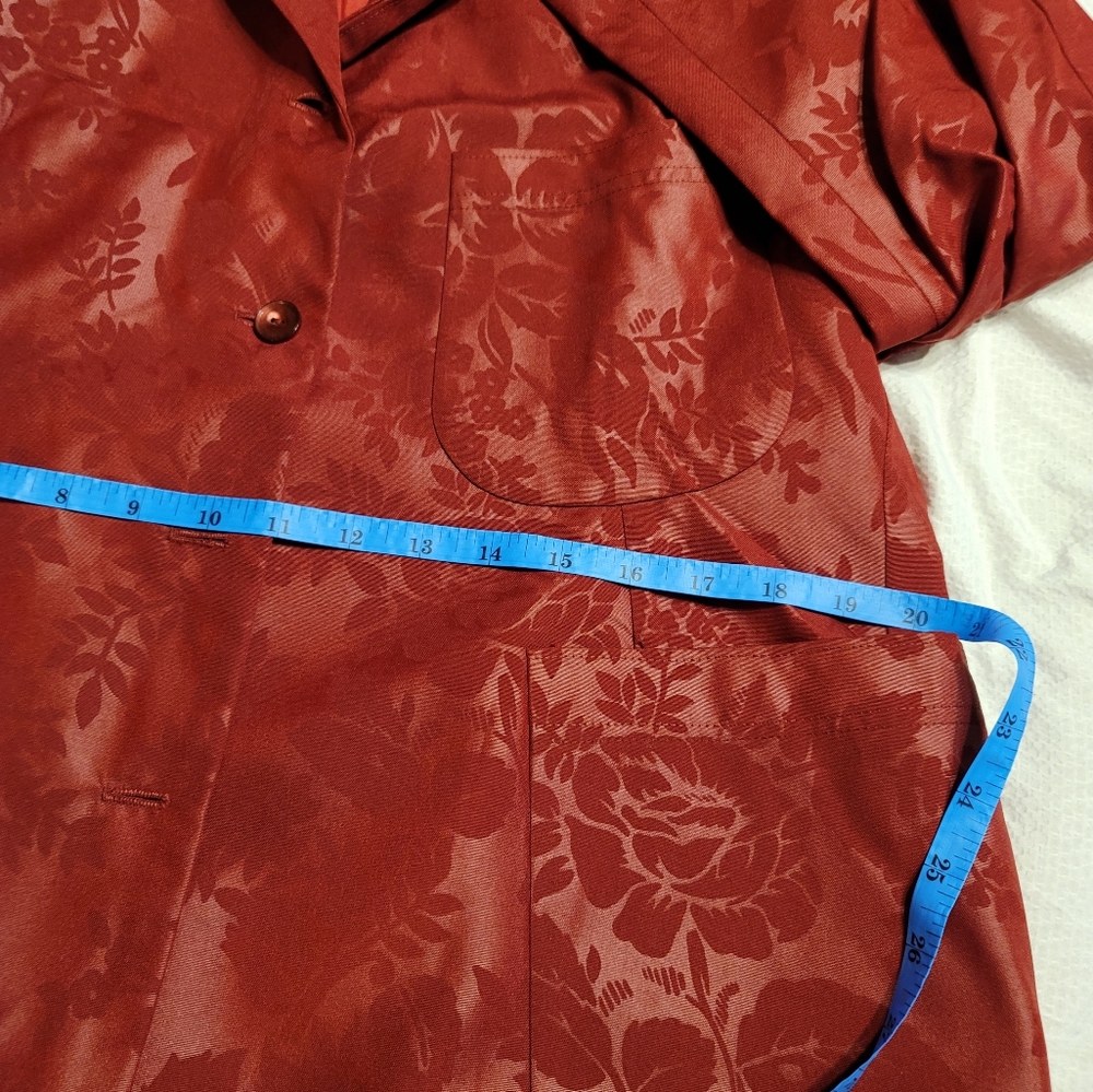 MUST SEE PHOTOS VINTAGE Custom tailored Brocade Pattern A line pants suit - Picture 9 of 16